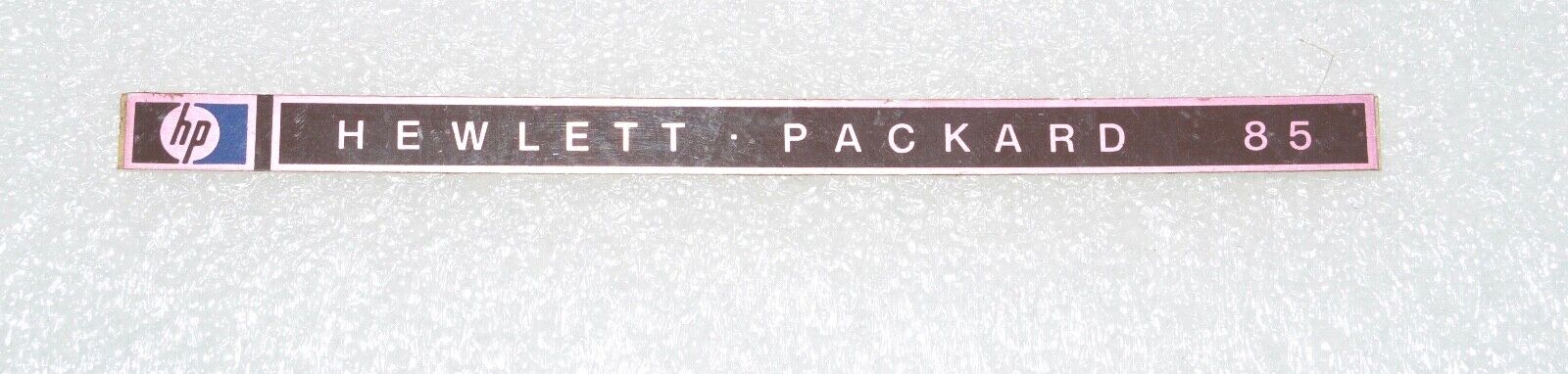 Rare Vintage Hewlett Packard HP-85 Computer Badge makers mark Name plate Only