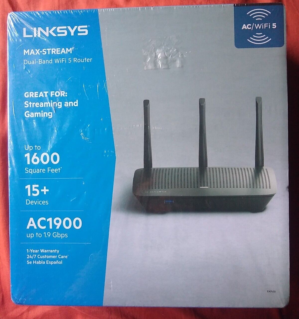 Linksys AC1900 (EA7430) -  WiFi 5 Wireless Router Max-Stream Dual-Band...NEW