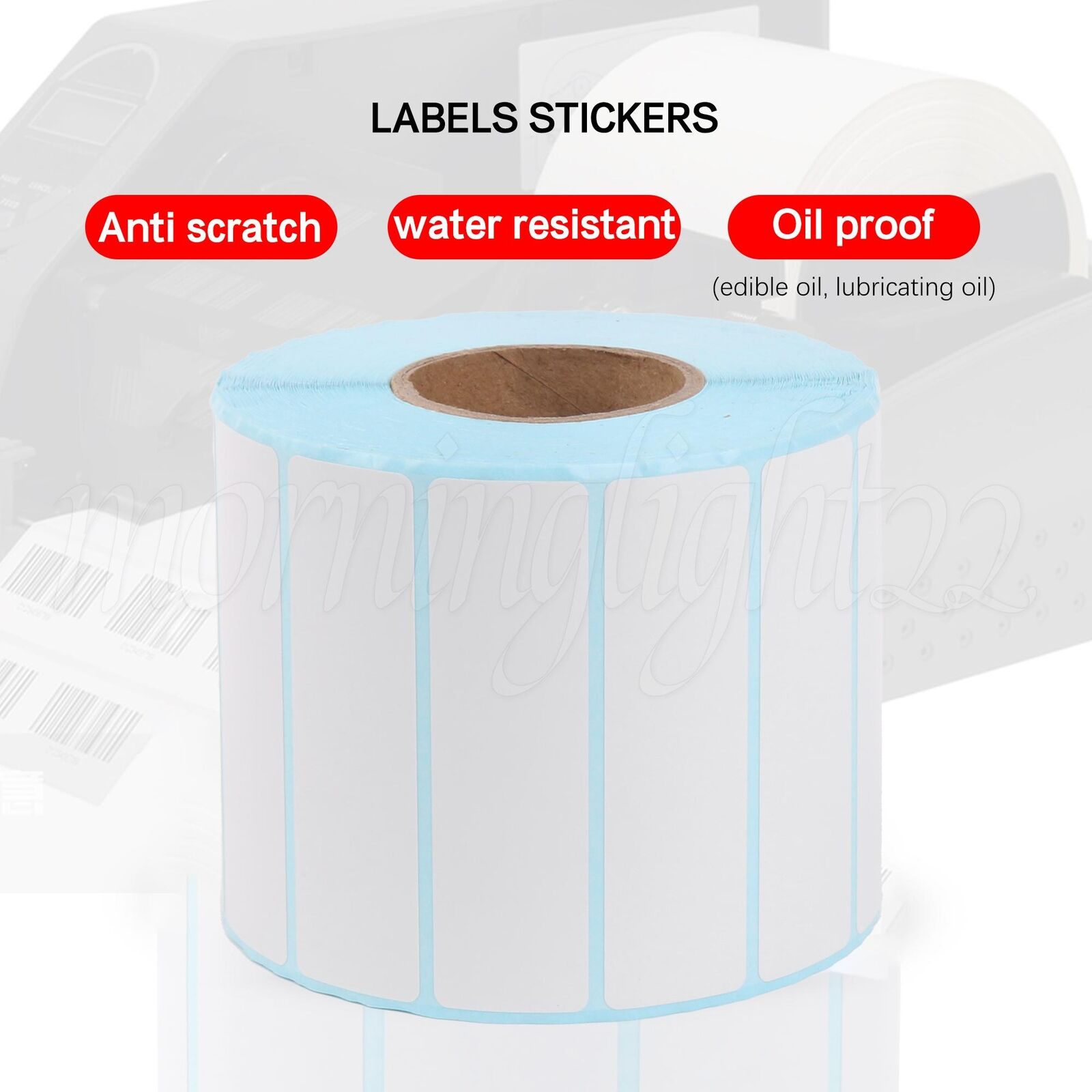 7x2cm Self-Adhesive Thermal Label 2000PCS Roll Tape Thermal Sticker White