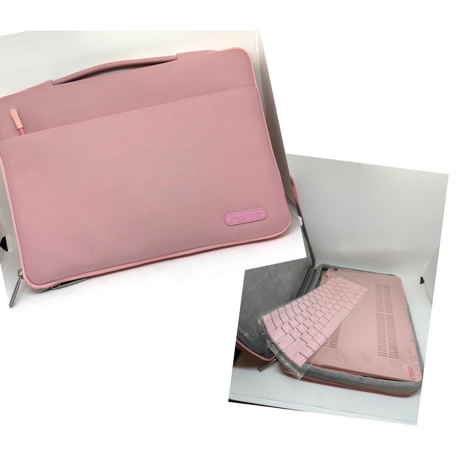 MOSISO Pink Mac Airbook Carrying Case-Hard Shell Cover-Keyboard Skin- NWOT