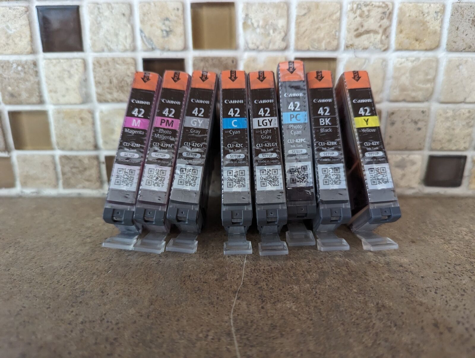 8 PACK OF GENUINE CANON CLI-42 6384B007 INK CARTRIDGES B2-2(14)