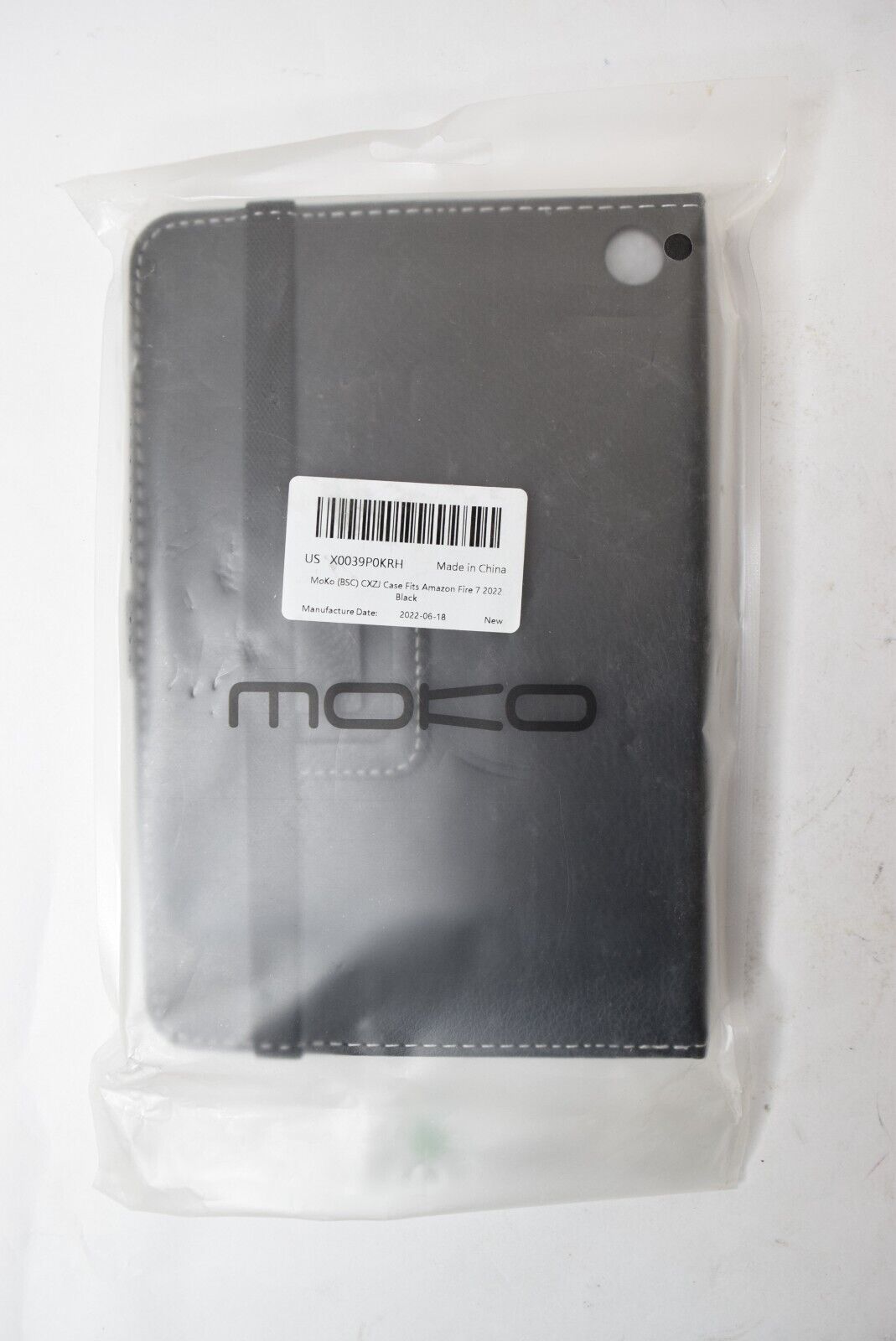 Moko BSC CXZJ Slim Black Folding Stand Case for Amazon Fire 7 w/ Grip