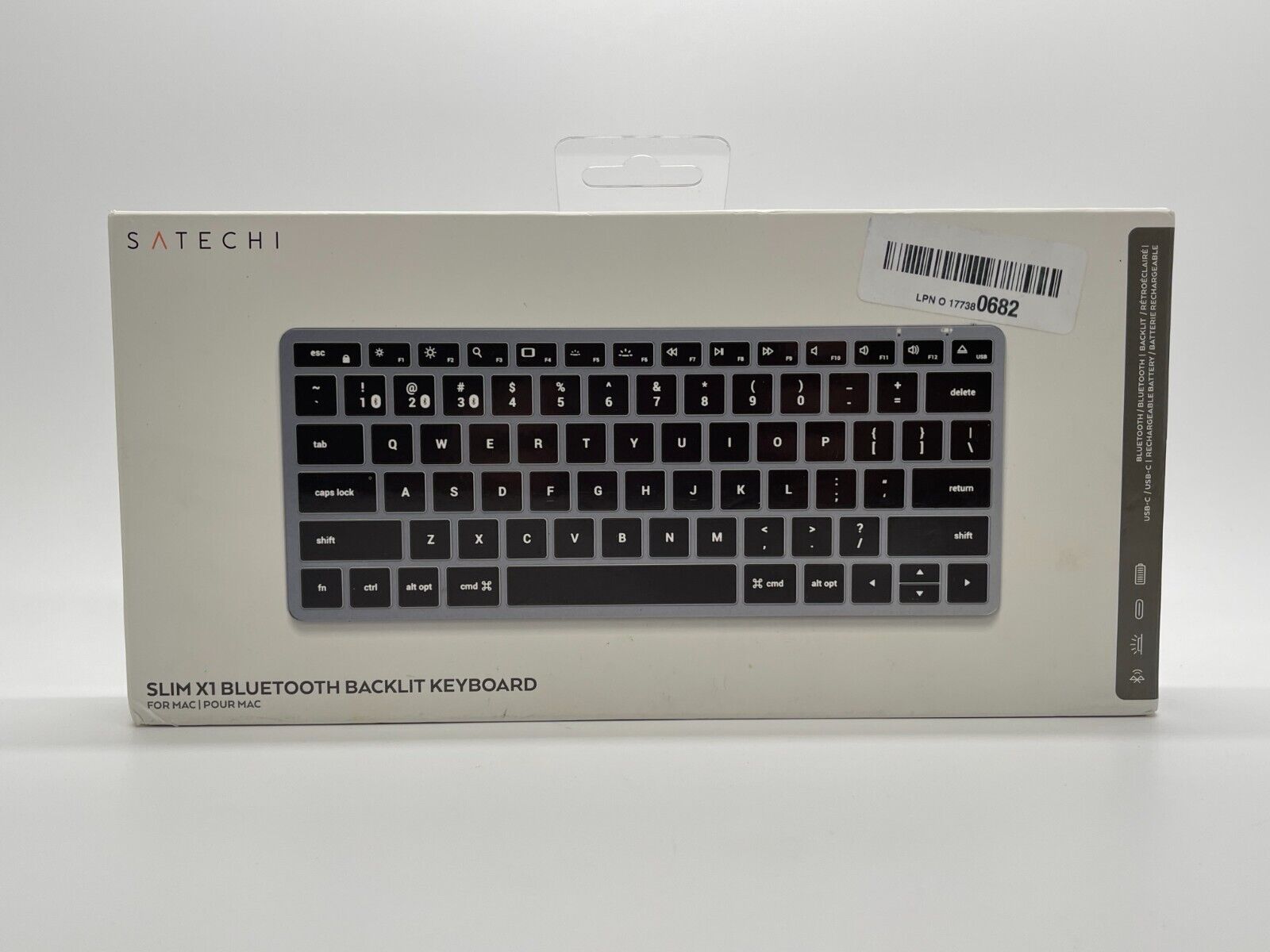 Satechi Slim X1 Compact Bluetooth Backlit Keyboard Model ST-ACBKM