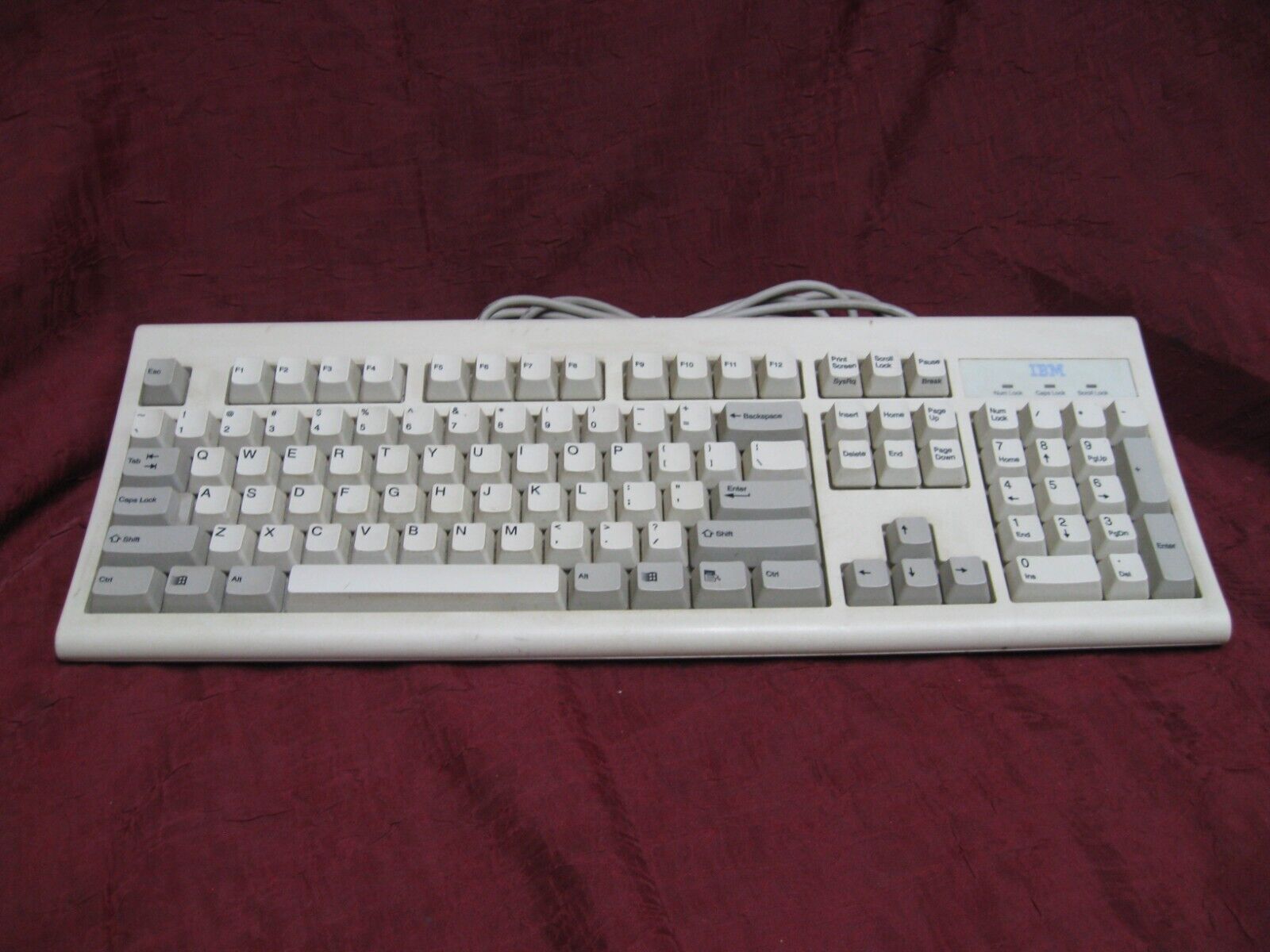 Vintage IBM PC KB-8923 PS/2 Keyboard Tested & Fully Working - Lightly Cleaned
