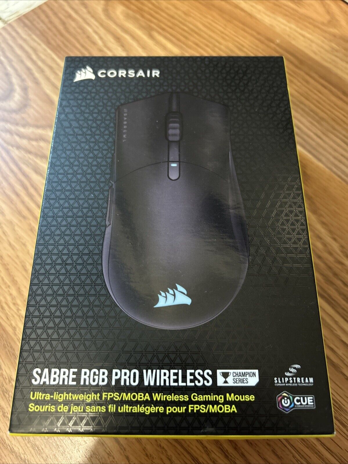 New Corsair SABRE RGB PRO Wireless CHAMPION SERIES Lightweight Gaming Mouse