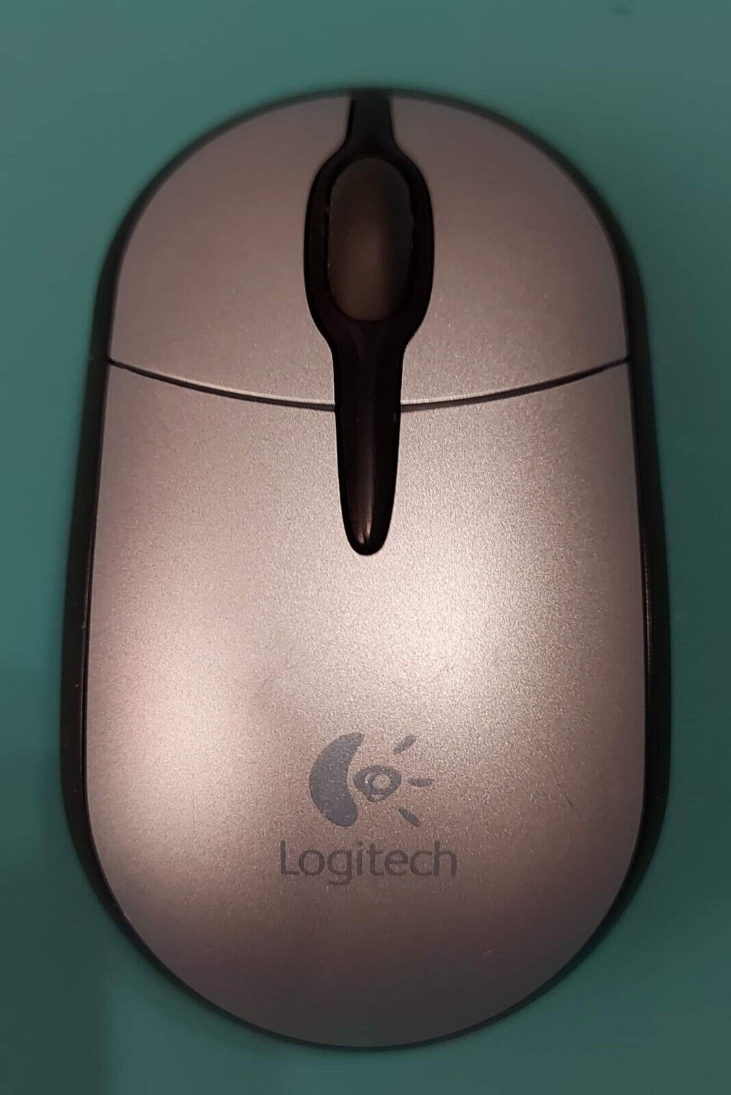 Logitech Notebook Optical Mouse Plus M-UV94 Black Silver 3 Button Laptop *Tested
