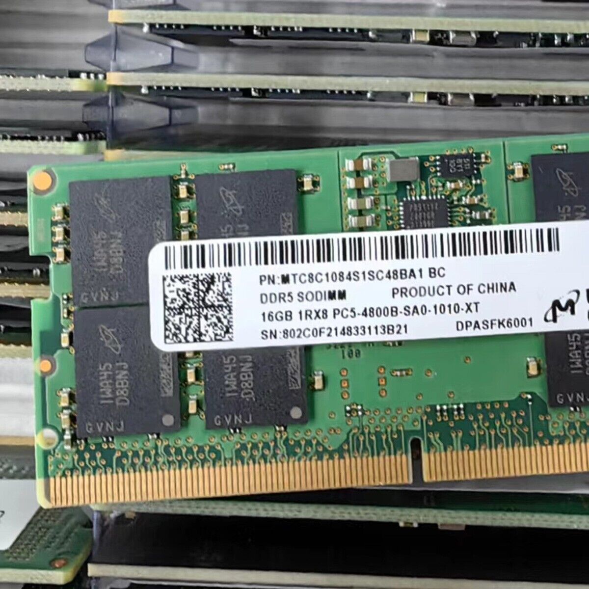 Micron 64GB (4X16GB) DDR5 4800MHz PC5-38400 1RX8 Laptop SODIMM Memory Ram