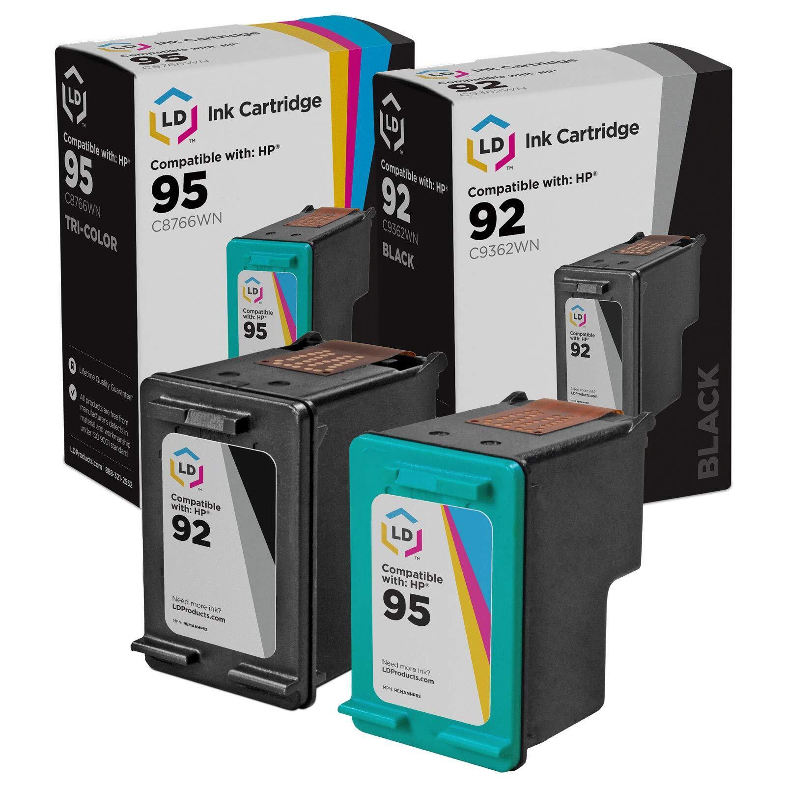 LD © Reman Replacement HP 92 C9362WN & HP 95 C8766WN (& 1 Color)
