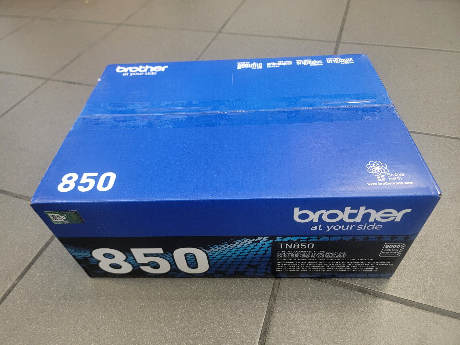 Genuine Brother TN-850 (TN850) Black High Yield Toner Cartridge - Factory Sealed