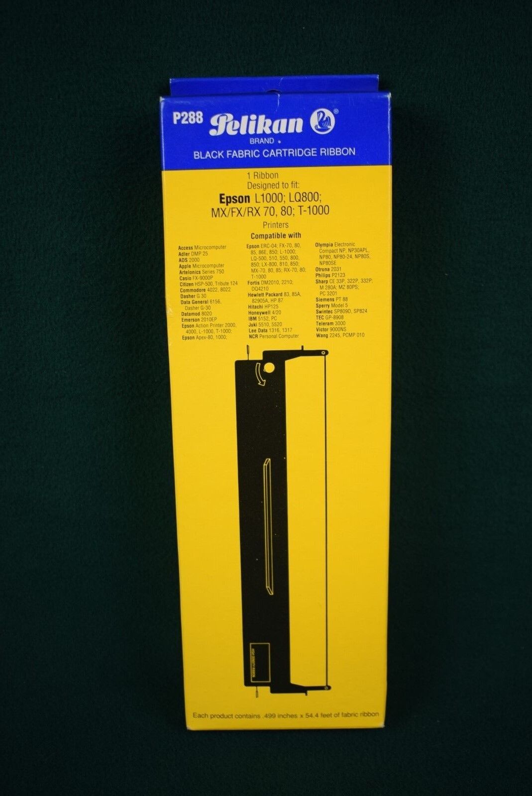 Peilkan Black Fabric Cartridge Ribbons - 3 Ribbons - P288 - NEW