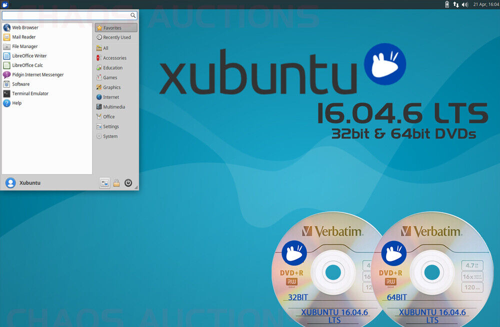 XUBUNTU LINUX INSTALL & LIVE DVD Editions 32bit & 64bit