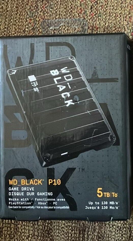 WD BLACK P10 GAME DRIVE 5 TB-PS4 PS5 PC Mac XBox One | Series X | S
