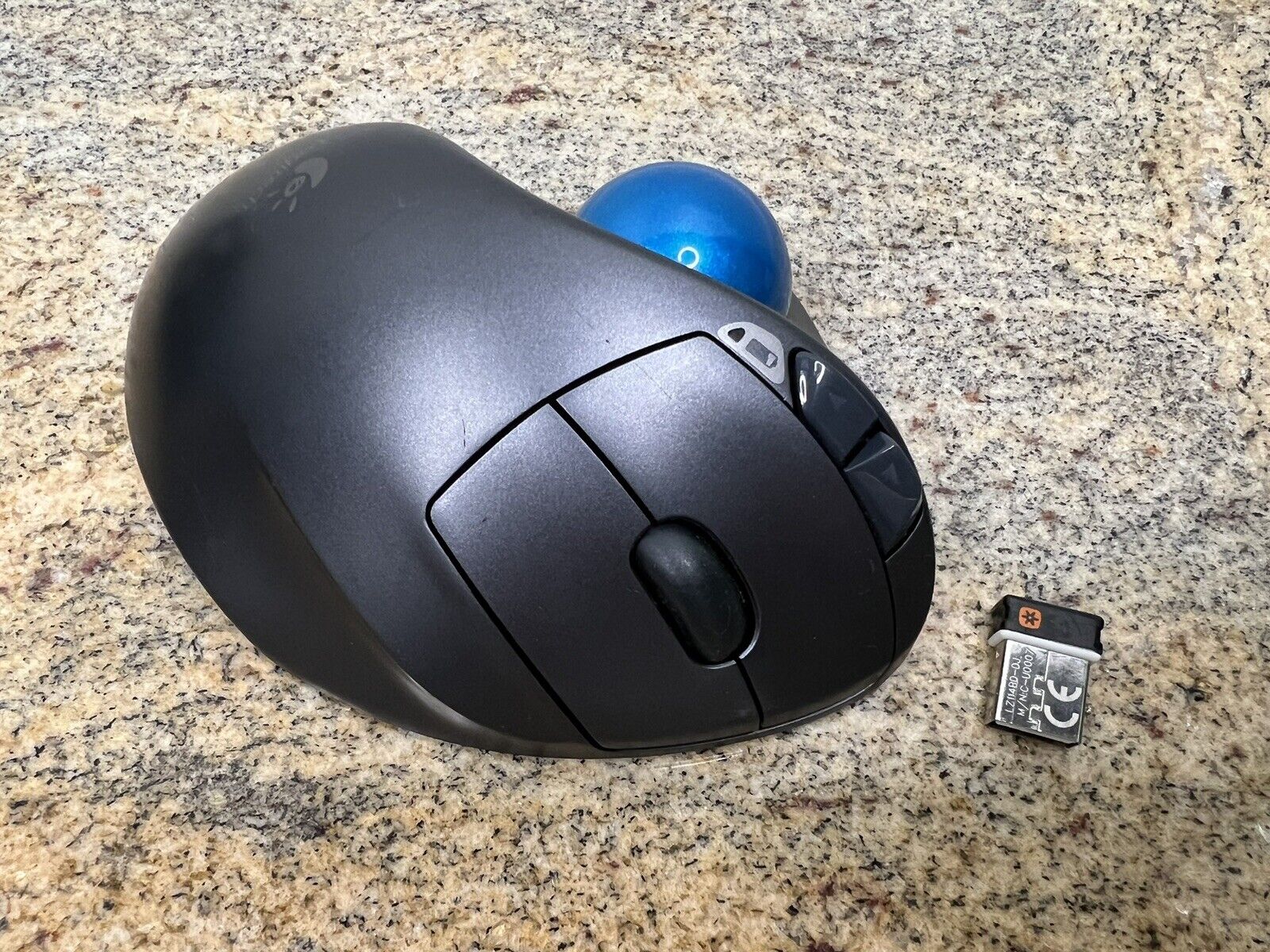 Logitech M570 TrackMan Marble Trackball Wireless USB Mouse w/ Receiver
