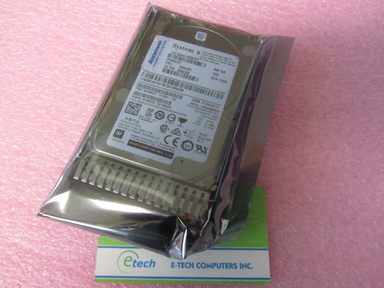 00NA251 00NA251 – IBM Lenovo 900GB 2.5” 10K 12Gb SAS G3HS HDD  