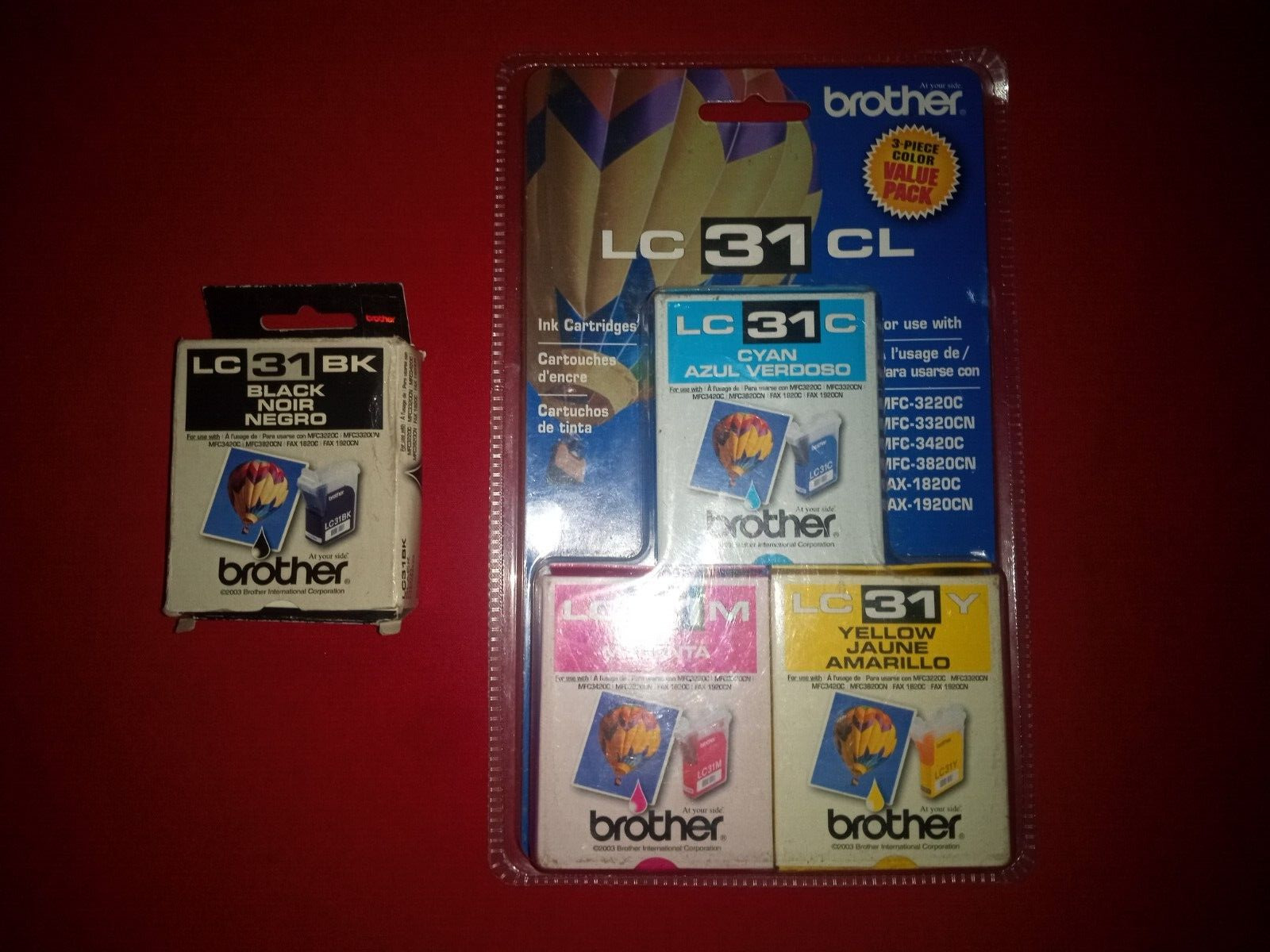 Genuine Brother LC31BK/LC31CL Black/Color Combo Ink Cartridges EXPIRED *READ*