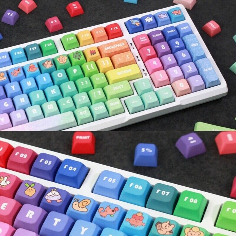 XDA Keycaps 133Keys Color Pattern Thick PBT For Mechanical Keyboards
