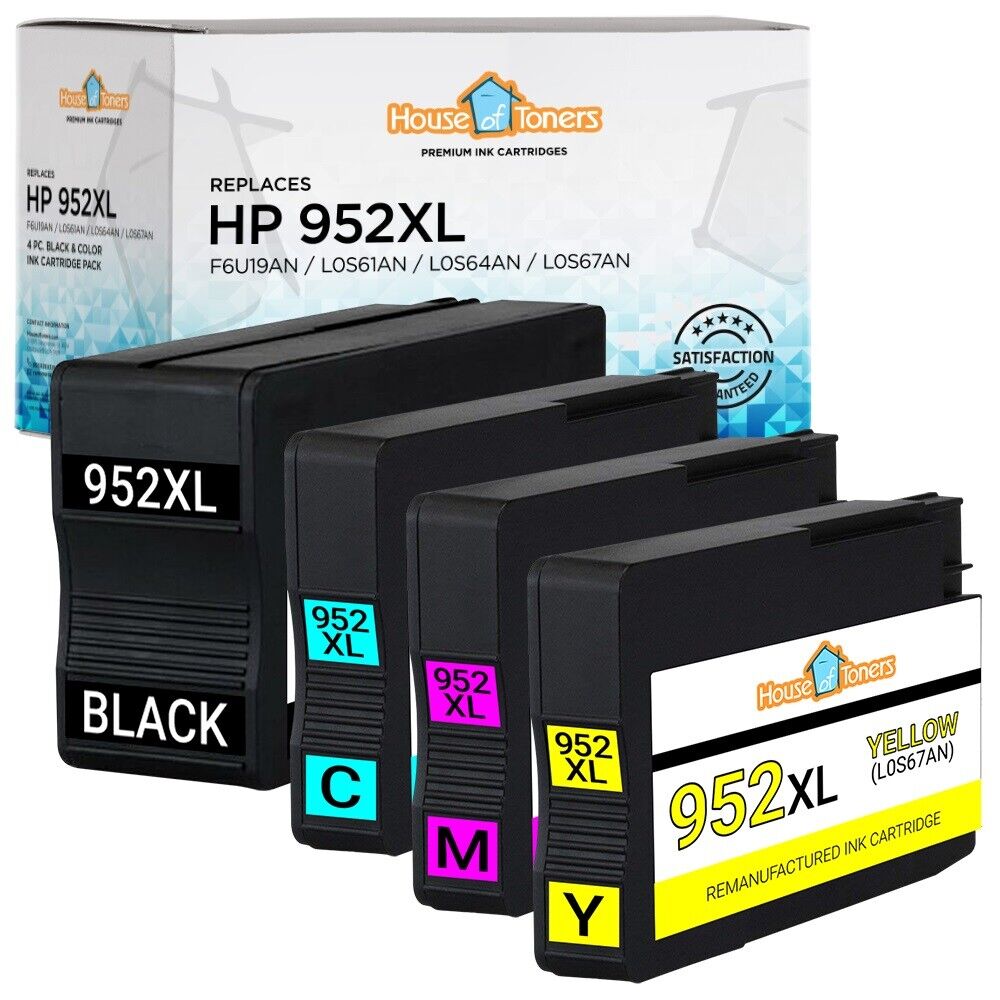 4PK for HP 952XL Ink Cartridges for Officejet Pro 8717 8718 8720 8724 8725 8726