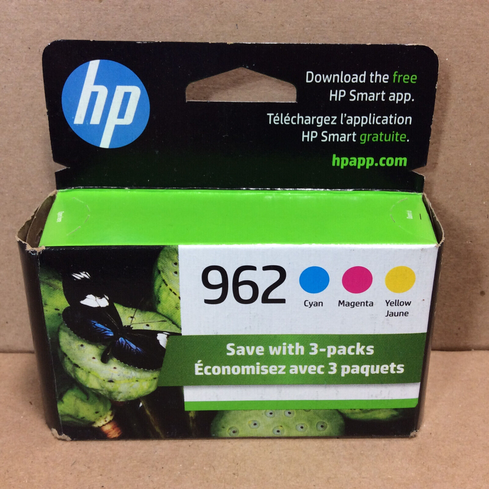 Genuine HP #962 Tri-color Ink Cartridge 3-Pack Factory Sealed Exp - 06/2024