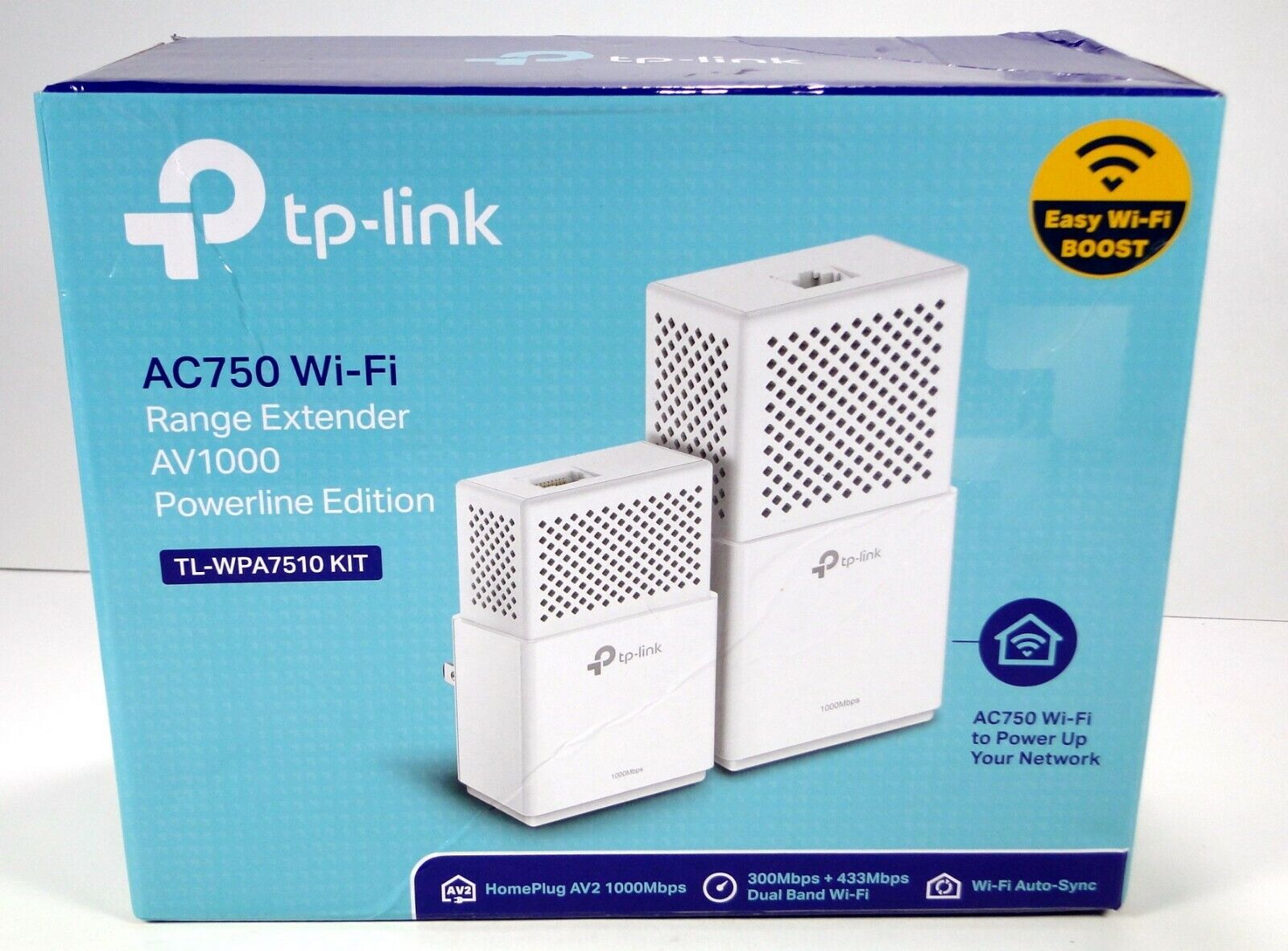 TP-Link, AC750 WiFi RANGE EXTENDER, AV1000 Powerline Edition, TESTED & WORKING