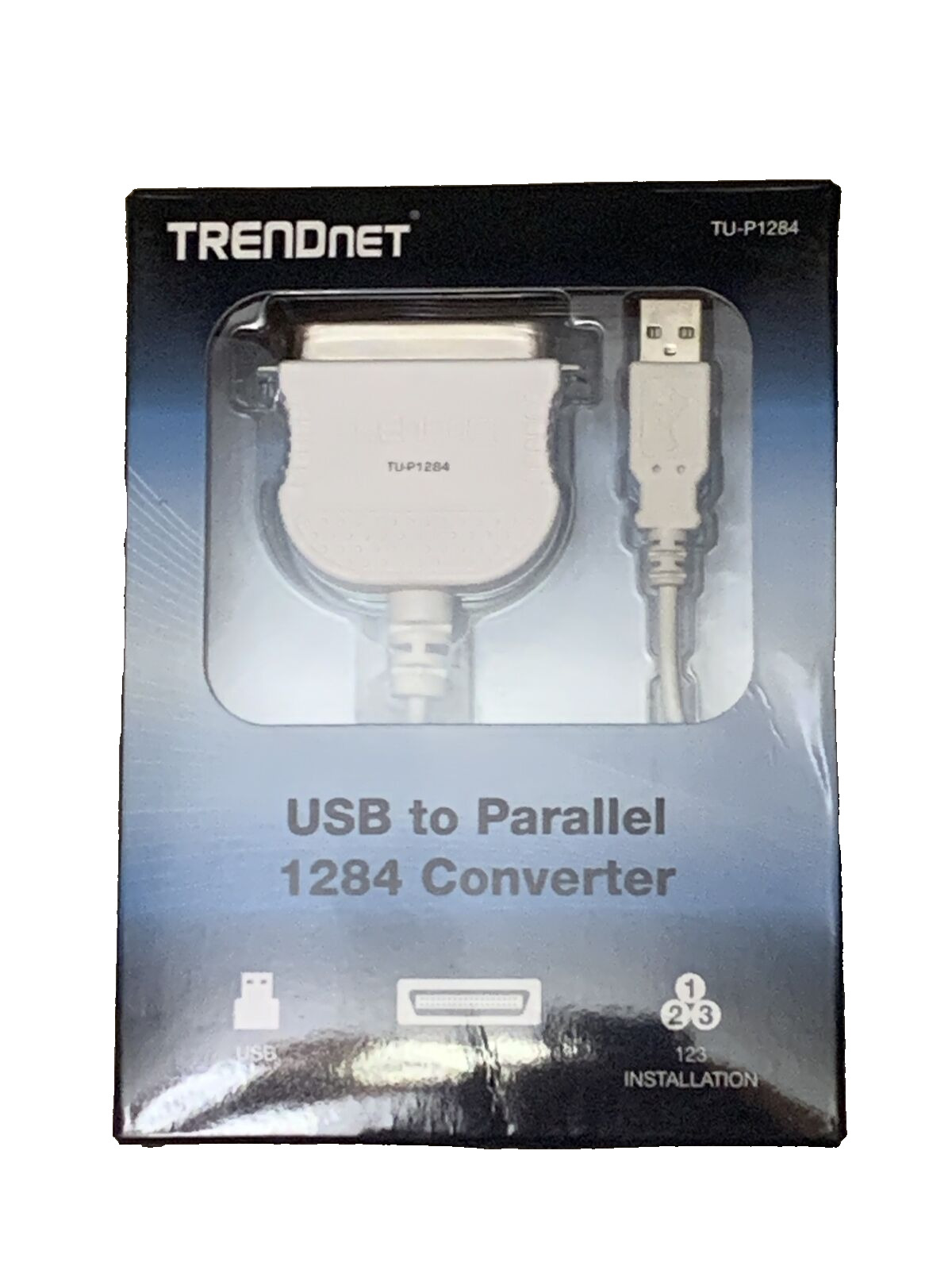 TRENDnet USB to Parallel Printer Cable Converter TU-P1284 New Okidata Tested
