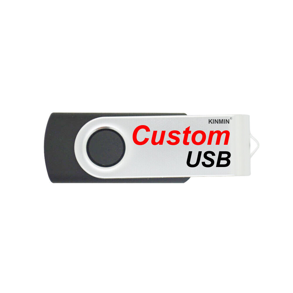 Lot 100 Custom Swivel USB Flash Drives Promotional Product Personalized w/ Logo