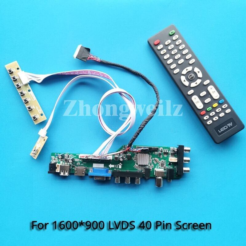 For LP140WD2-TLG1/TLHA HDMI+AV+USB 40Pin 1600x900 LVDS DVB-T2/C Driver Board Kit