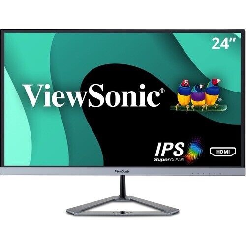 ViewSonic VX2476-SMHD 24 Inch 1080p Widescreen IPS Monitor with Ultra-Thin Bezel