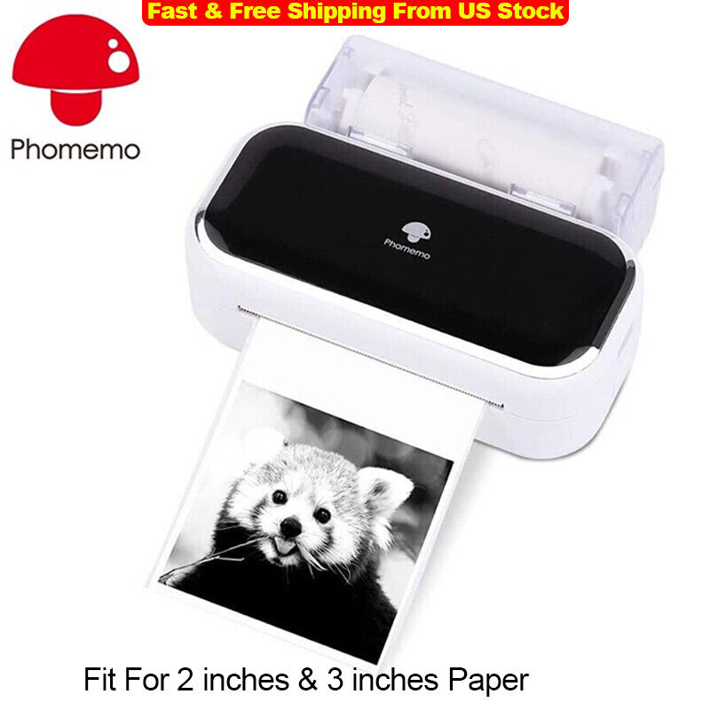 Phomemo M03 Bluetooth 203dpi Thermal Photo Printer 80mm 3 in Paper Label Machine