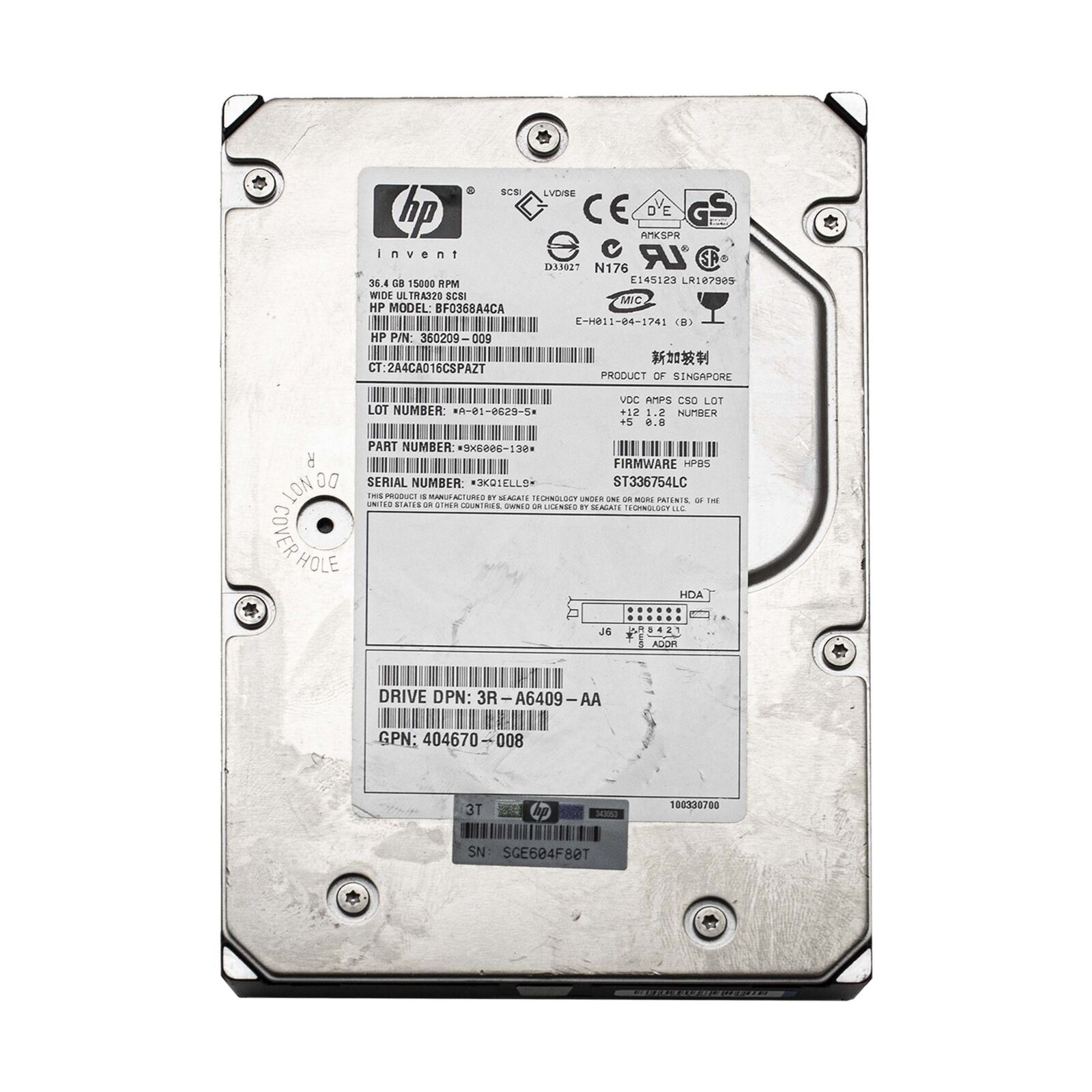 Seagate ST336754LC HDD Hard Disk SCSI 36.4GB 80PIN 3,5” Server