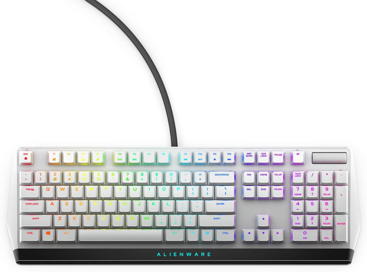 Alienware Low-Profile RGB Gaming Keyboard AW510K Light, Alienfx Per Key RGB and