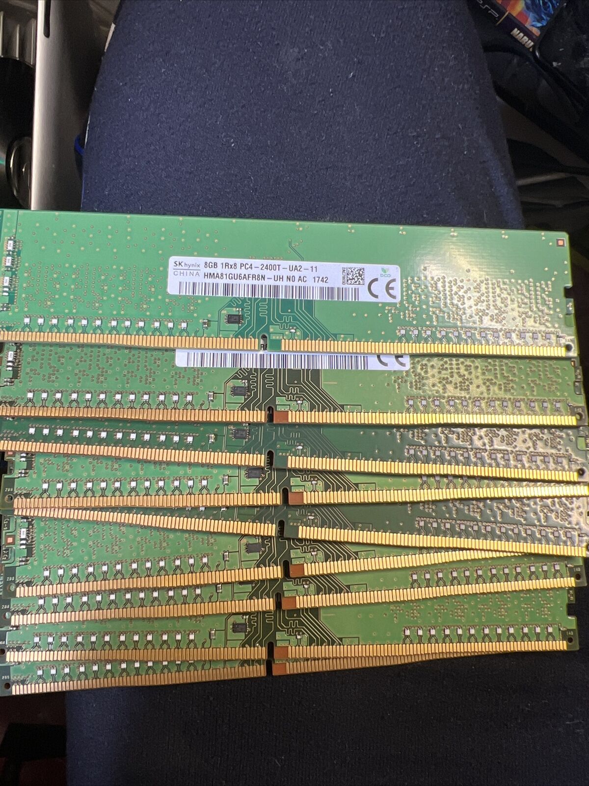 Lot of 9 SK Hynix 8GB 1Rx8 PC4-2400T HMA81GU6AFR8N-UH Desktop RAM