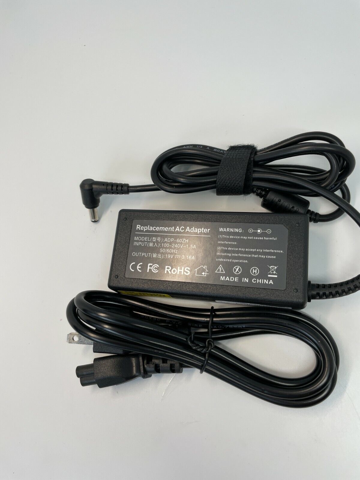 DENAQ AC power adapter charger for Dell inspiron latitude 60W 19V 3.16A 