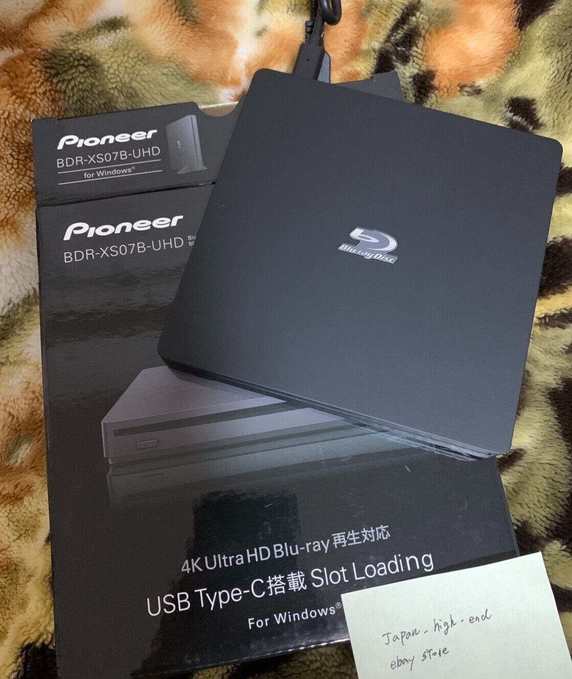 Pioneer BDR-XS07B-UHD Portable 4K Ultra HD Blu-ray Drive used fast shipping