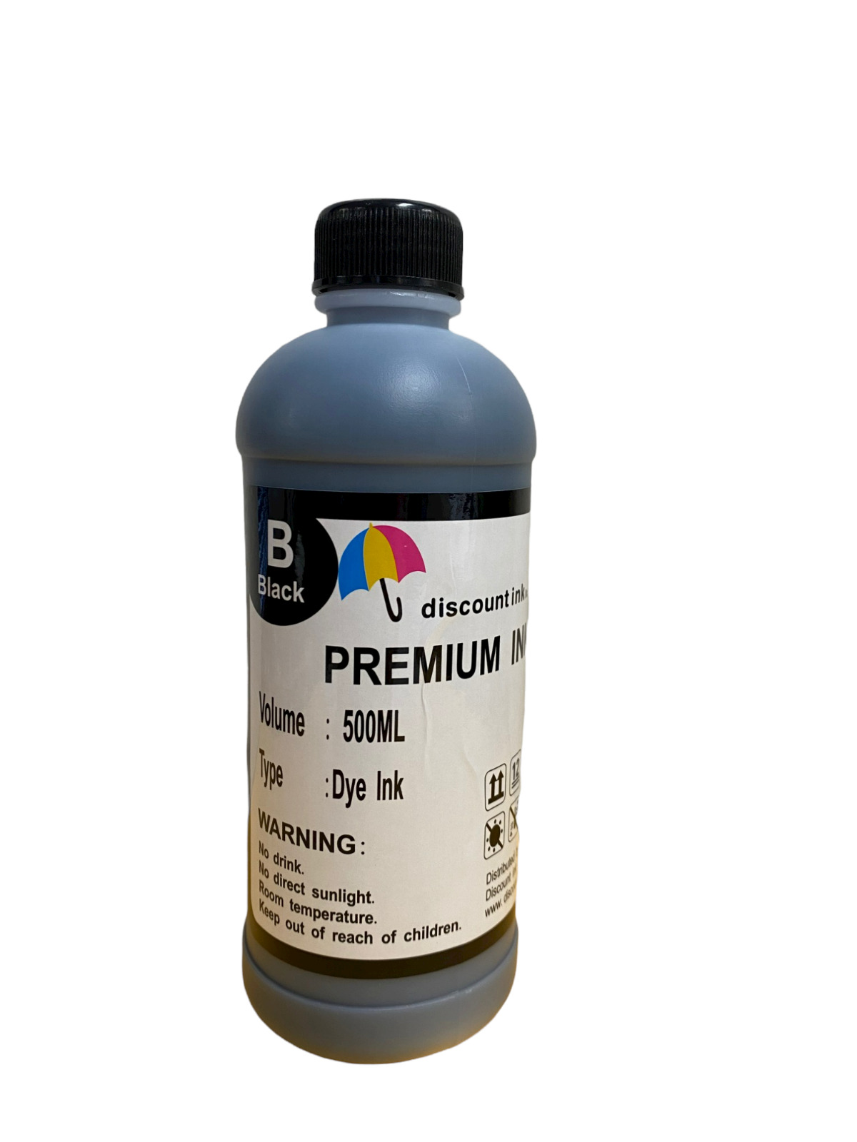  Black Bulk Refill Ink 500ml Bottle Dye Color for All Inkjet Printer Cartridge