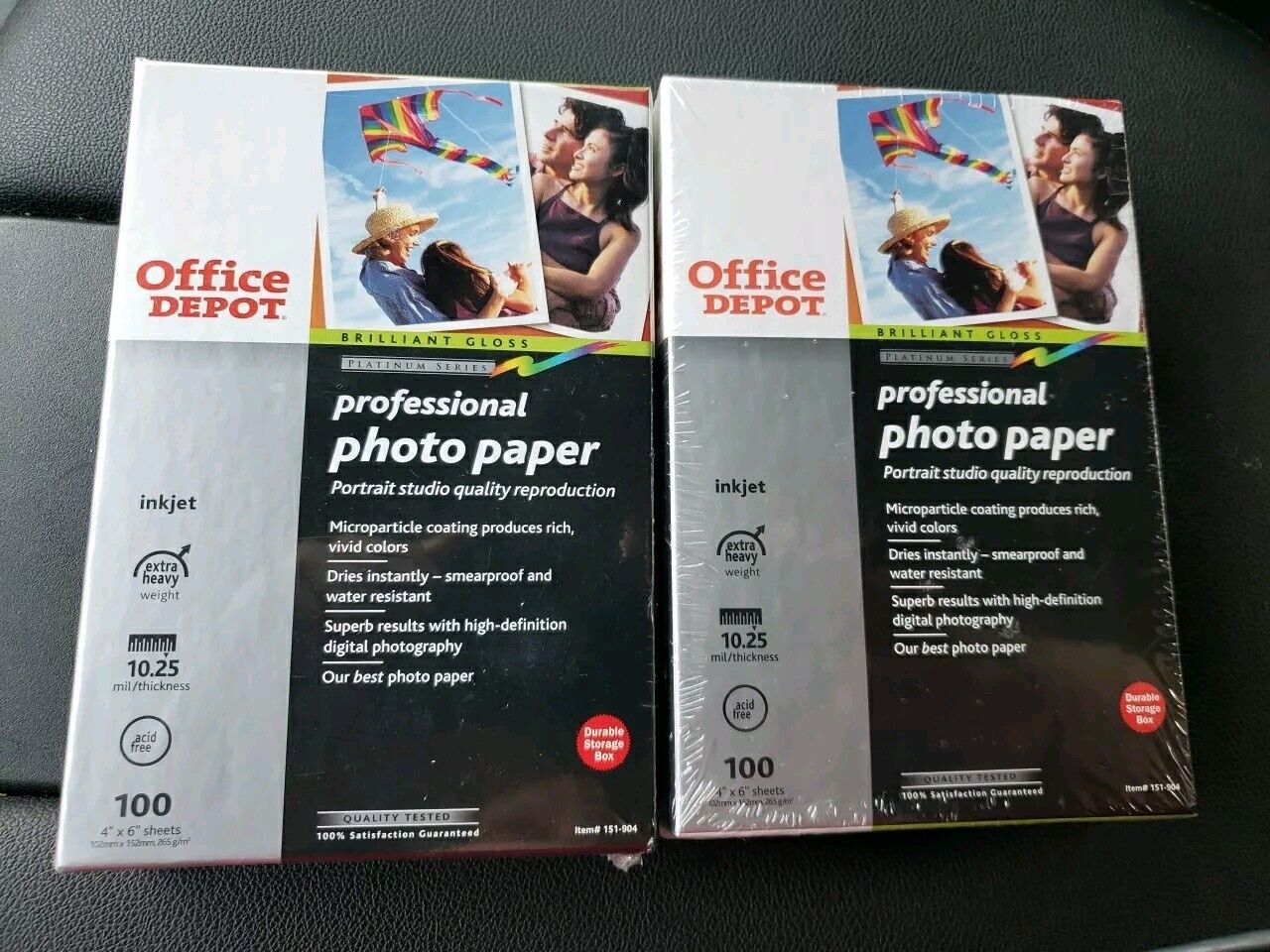2 New Office Depot Brilliant Gloss Professional Photo Paper 4x6\