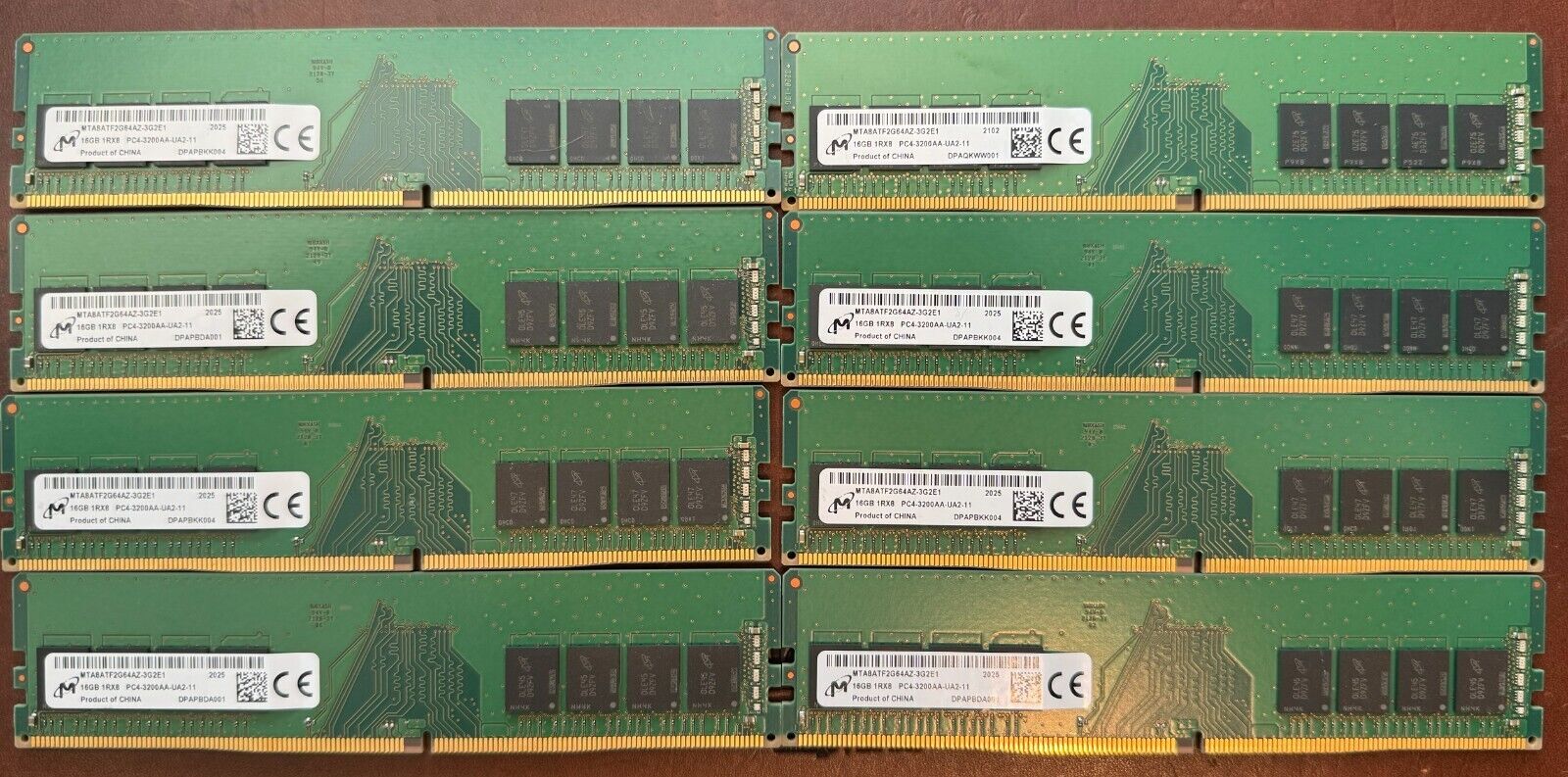 Micron 16GB DDR4 PC4-3200 RAM modules mtabatf2g64az-3g2e1
