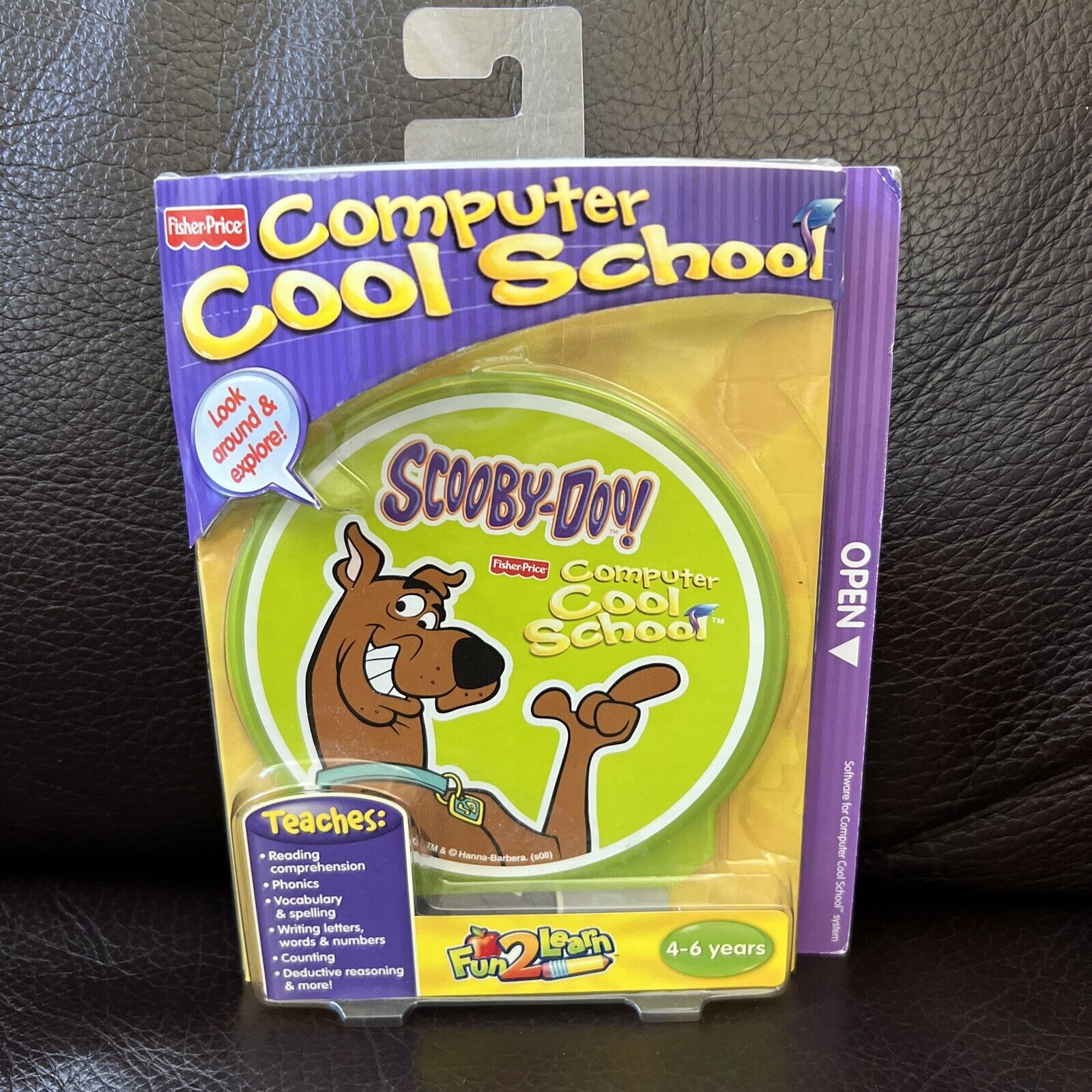 Fisher Price Computer Cool School SCOOBY DOO CD ROM 4 - 6 Years Reading Phonics