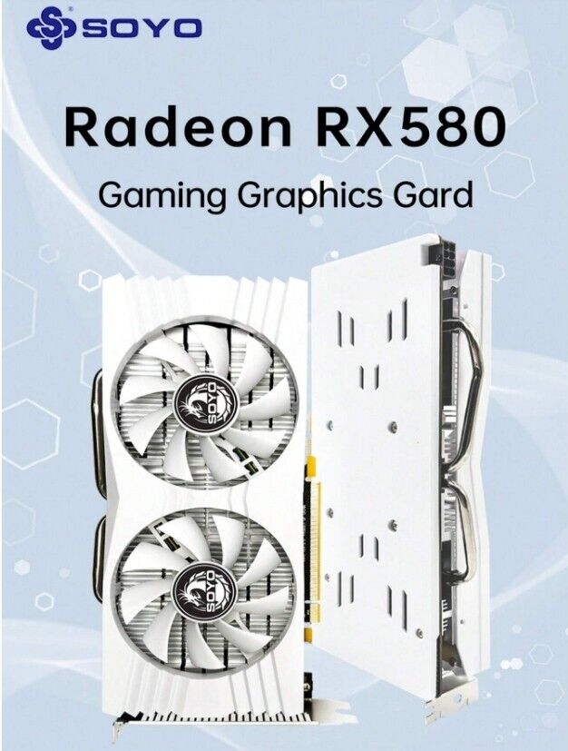 SOYO AMD Radeon RX580 8G Graphics Cards GDDR5 Memory Video Gaming Card