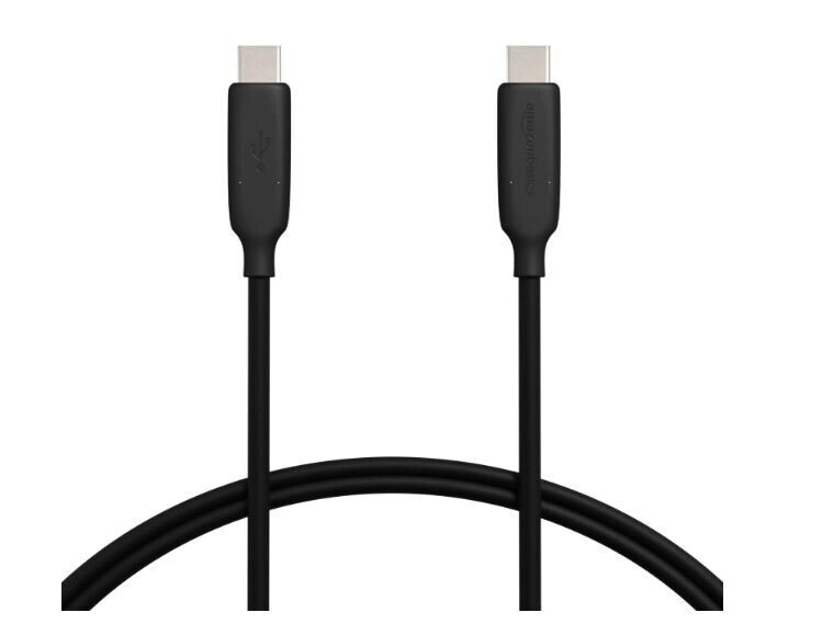 Amazon Basics USB-C 3.1 Gen2 to USB-C Charger Cable - 3-Foot, Black - Brand New