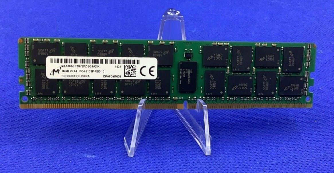MTA36ASF2G72PZ-2G1A2 MICRON 16GB (1X16GB) 2RX4 PC4-2133P DDR4 MEMORY