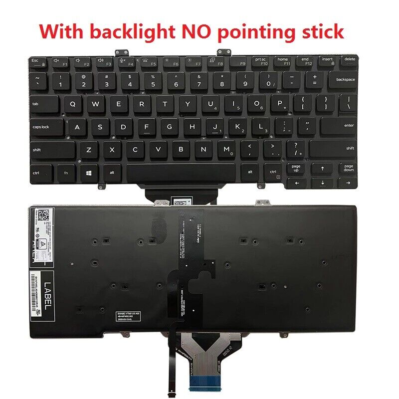 NEW US Laptop Keyboard for Dell Latitude 7400 0RN86F RN86F With Backlit