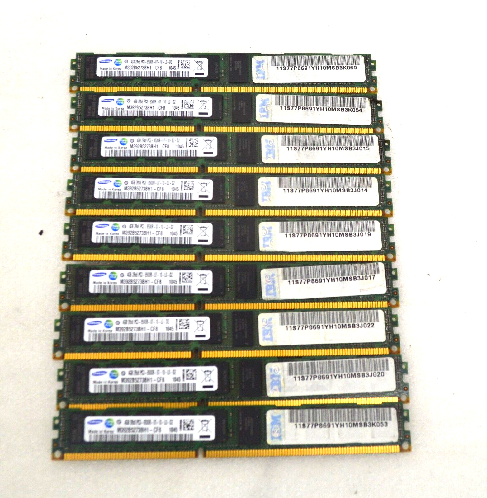 36Gb Samsung (9x4GB) 2RX8 PC3-8500R-07-10-L0-D2 ECC LOW PROFILE Server RAM