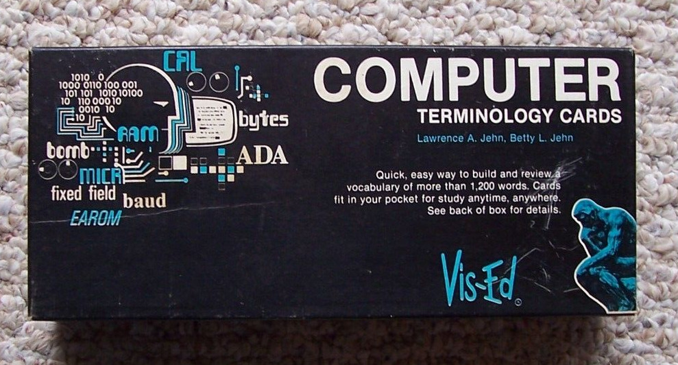 Vintage 1981 Vis-Ed Computer Terminology 1000 Flash Cards