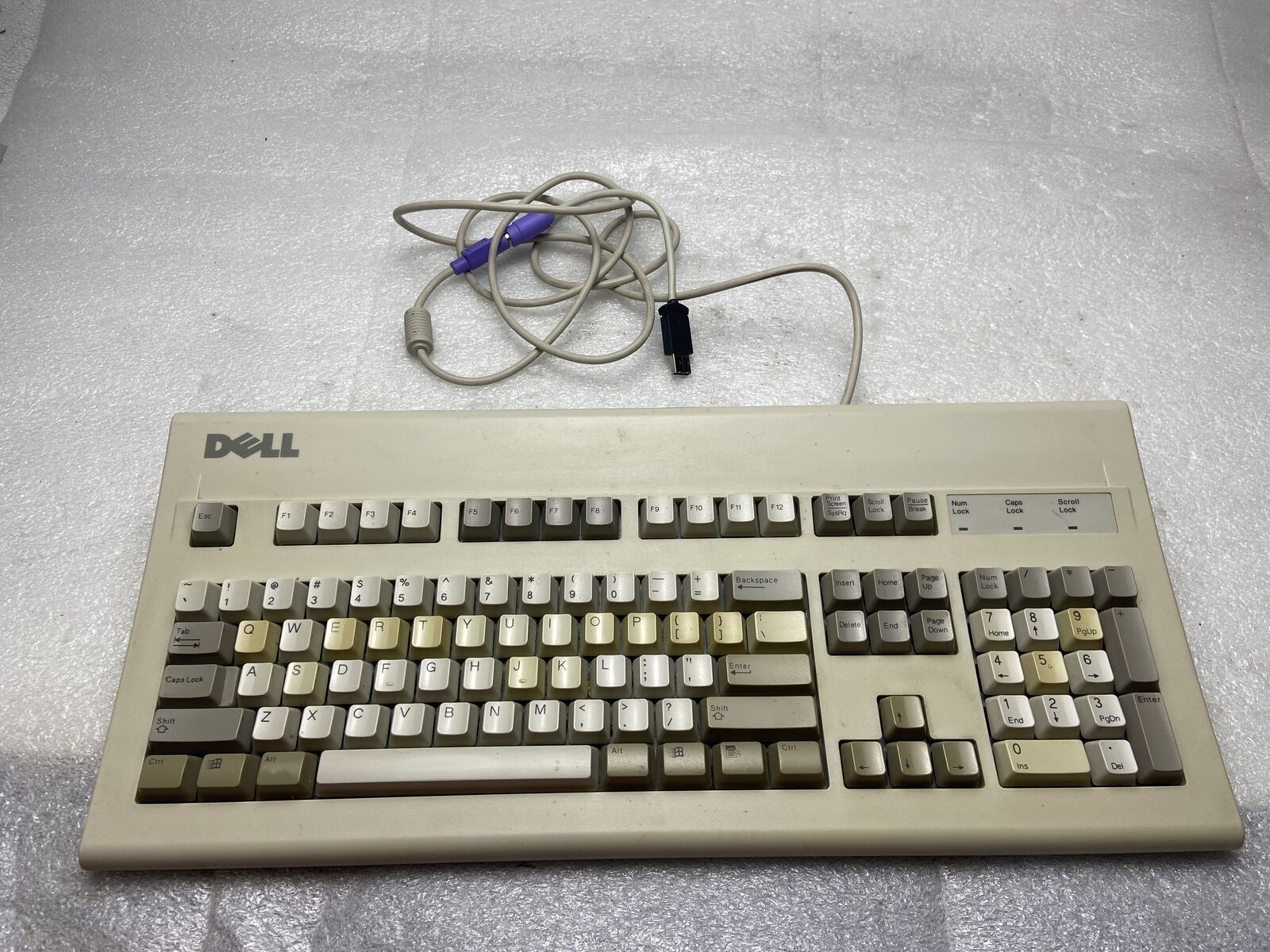 Dell AT101W Wired PS/2 Mechanical Keyboard Retro Vintage USED & TESTED
