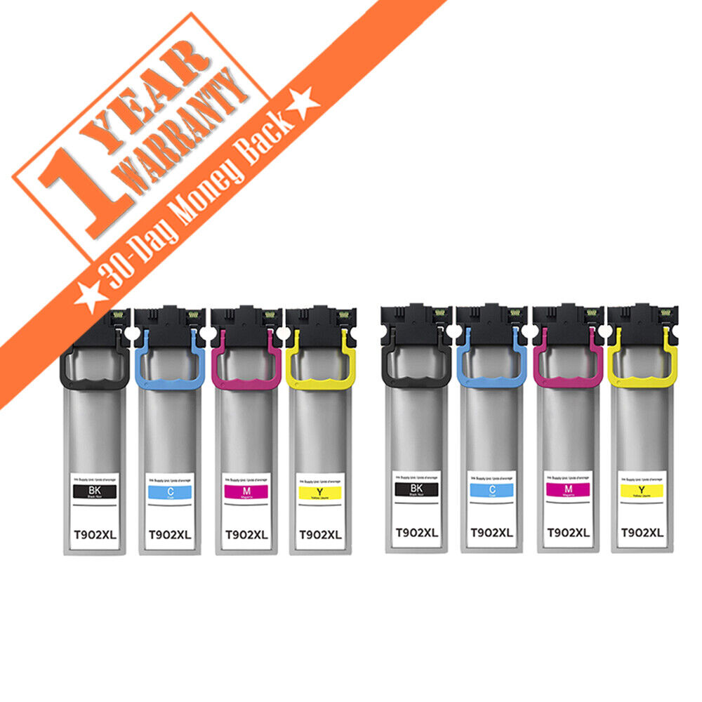 8PK T902XL Ink Cartridge For Epson WorkForce WF-C5210 WF-C5290 WF-C5710 C5790