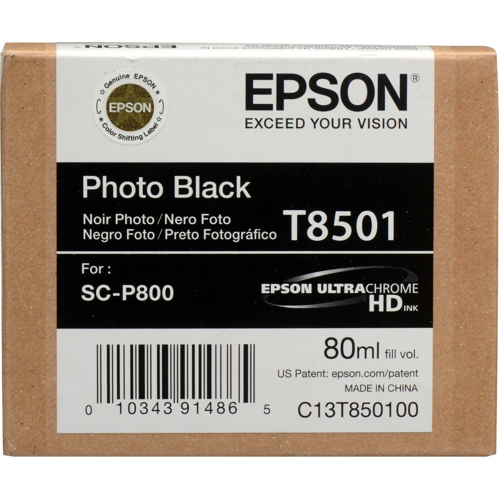 Genuine T850/ T8501/ T8502/ T8503 Epson Ink Cartridges For Epson SC-P800 Lot