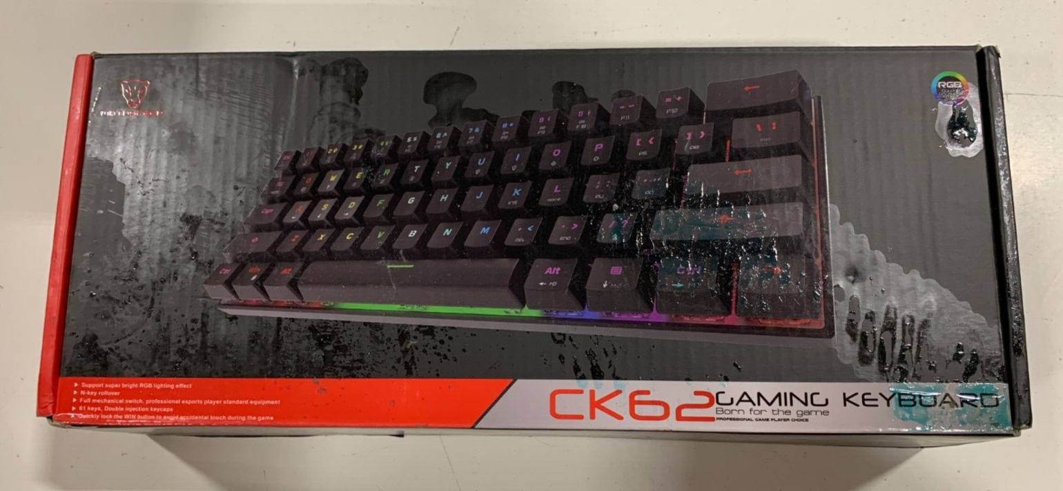 CK62 Motospeed Wired/Wireless Gaming Keyboard, White