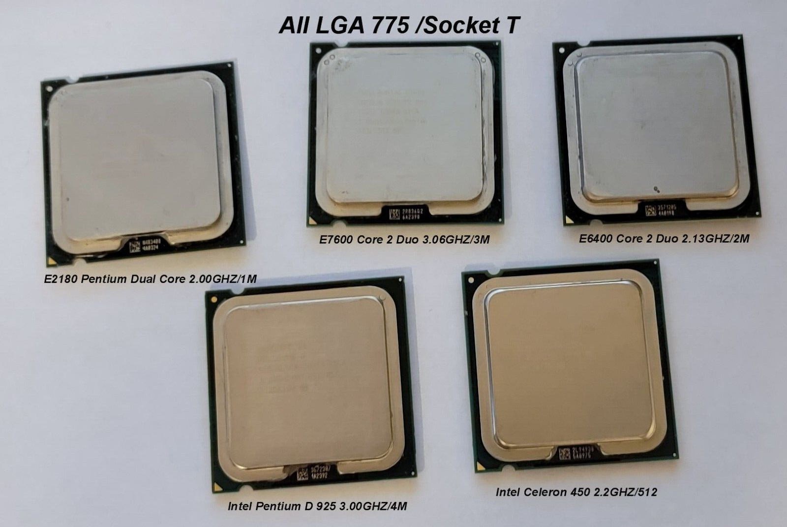 Variety Intel CPU Processors (Total 5)