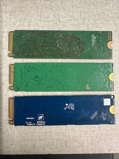 LOT OF 3 Mixed Major Brands 512GB SSD NVMe Hard Drives SK HYNIX/SAMSUNG/TOSH