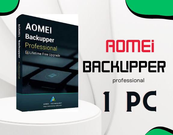 Aomei BackUpper Professional  Disk ,System, Partition Backup LifeTime 1-pc DVD